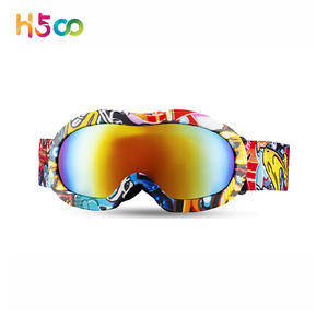 Logo de protection uv400 personnalisé coffre-fort anti-buée pour enfants petite taille jet <span class=keywords><strong>neive</strong></span> lunettes de ski neige schnelle snowboard masques brilles - Product Image 2