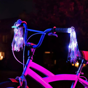 Colorful LED <b>Bicycle</b> Tassels with Streamer Design for Kids Bikes Scooters and Outdoor Riding Fun - Product Image 1