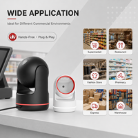 Escáner de Código de Barras Omnidireccional, Compatible con Códigos 1D/2D, Escaneo Continuo a 60 fps, Escáner de Código de Barras de Escritorio para Comercio Minorista y Supermercados