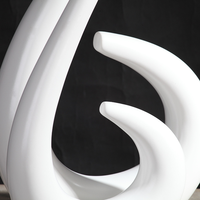 Vase Courbé Minimaliste Blanc Créatif, Ornements Artisanaux Modernes, Pièces Décoratives Élégantes pour la Maison, Parfaites pour l'Exposition
