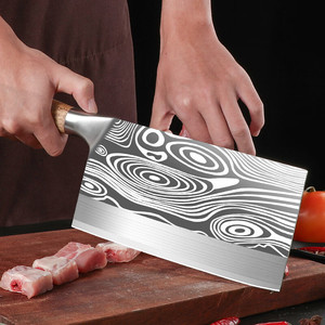Rosewood Cleaver Stainless Steel 8-9.9in Blade Multi Purpose Kitchen Knife For Meat Slicing And Chopping - Product Image 2