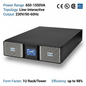 5P650IRG2 650VA 420W 230V CE ISO Onduleur interactif en ligne montable en rack pour salle serveur et configuration d'infrastructure informatique - Product Image 4