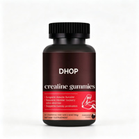 Gummies de créatine monohydrate 5000mg avec B6 B12 pour la croissance musculaire et la force, pré-entraînement, saveur fraise, 60 unités, pour adultes, sans gluten