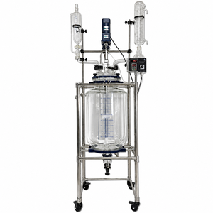 Reattore in Vetro Incamiciato di Alta Qualità 100L-200L con Agitazione, Motore e Pompa per Reazioni Automatiche - Product Image 2
