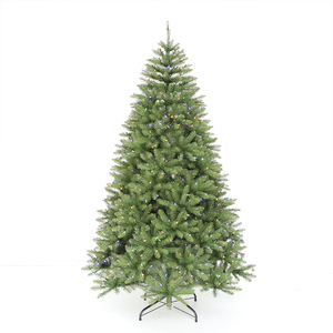 Usine directe 6.5 FT PVC PE pré-éclairé arbre <span class=keywords><strong>de</strong></span> Noël <span class=keywords><strong>180</strong></span> <span class=keywords><strong>cm</strong></span> décoration <span class=keywords><strong>de</strong></span> vacances intérieure/extérieure avec des lumières blanches chaudes - Product Image 6