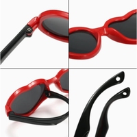 Lunettes de soleil créatives pour enfants, lunettes de protection solaire, lunettes polarisées en forme de cœur, lunettes de soleil personnalisables