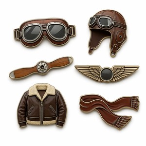 Broche en émail personnalisée style lunettes d'aviateur vintage, badge métallique rétro steampunk, bijou, vente en gros, usine OEM ODM, cadeau promotionnel - Product Image 6