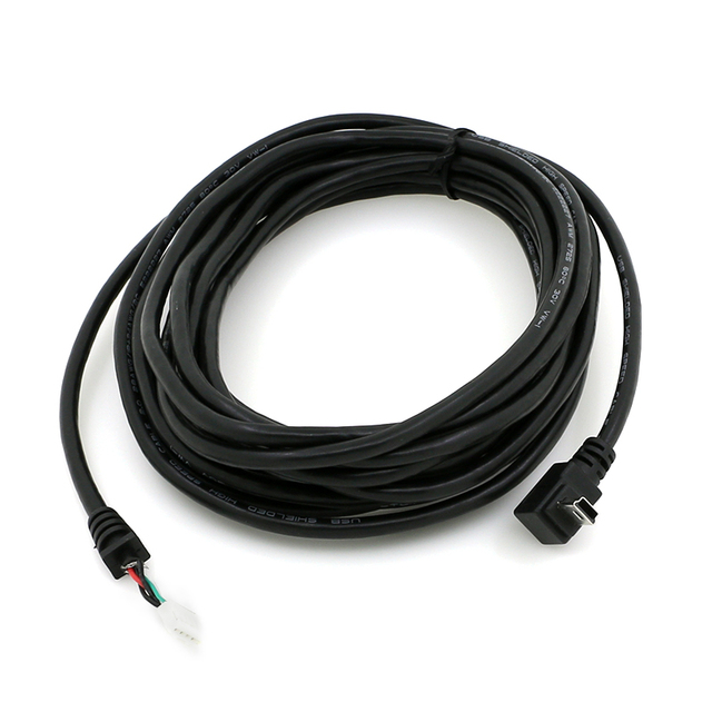2.0 USB 5pin 10pin Mini B USB Data Charging Cable JST Connector 3 Meter 90 Degree L Shape Angle for Camera Use