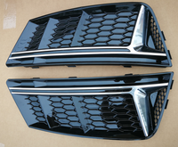 Paire de grilles de phares antibrouillard avant gauche et droite, garniture chromée ABS pour Audi A4 S4 2017-2019