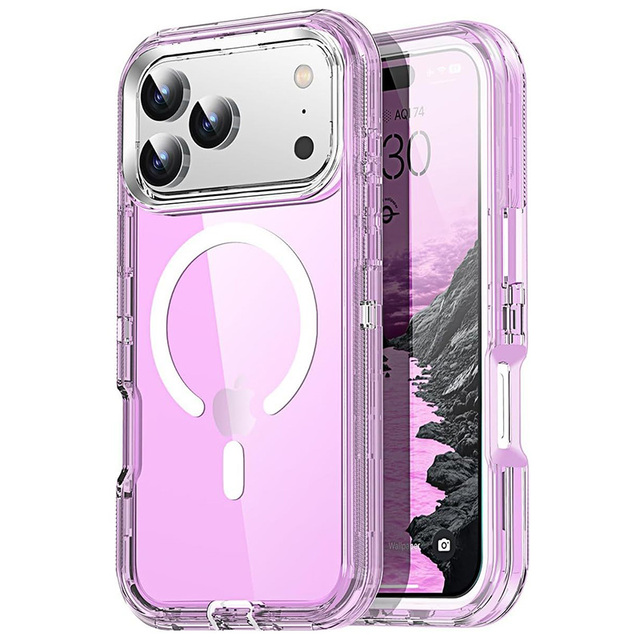 MOQ 500 Defender Clear Case for iPhone 18 Series with Belt Clip Holster,Heavy Duty Rugged Shockproof Cover Defend 18ProMax Cases