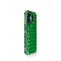 Casing iPhone 17 Pro Max Transparan Hijau Kapsul Bantalan Udara Anti Benturan Kompatibel Dengan Casing Ponsel iPhone 16 15 14 13 12