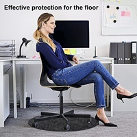 Tapis rond antidérapant de 27,5 pouces en feutre pour fauteuils inclinables, protecteurs de sol pour fauteuils inclinables et chaises pivotantes sur sols en bois dur