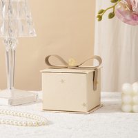 Petite boîte carrée étoiles scintillantes - Boîte à bonbons à couvercle rabattable - Boîte cadeau souvenir - Boîte cadeau de Noël