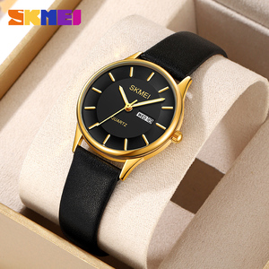 นาฬิกาข้อมือผู้หญิงหน้าปัดเล็กขายส่ง OEM รับทำโลโก้ ราคาถูก หนังแท้ กันน้ำ 3ATM สไตล์มินิมอล - Product Image 1