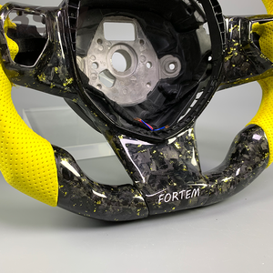 Pièces automobiles pour <span class=keywords><strong>Lamborghini</strong></span> Aventador, volant en fibre de carbone forgée, étiquette de marche arrière avec cuir perforé, 2011-2019 - Product Image 2