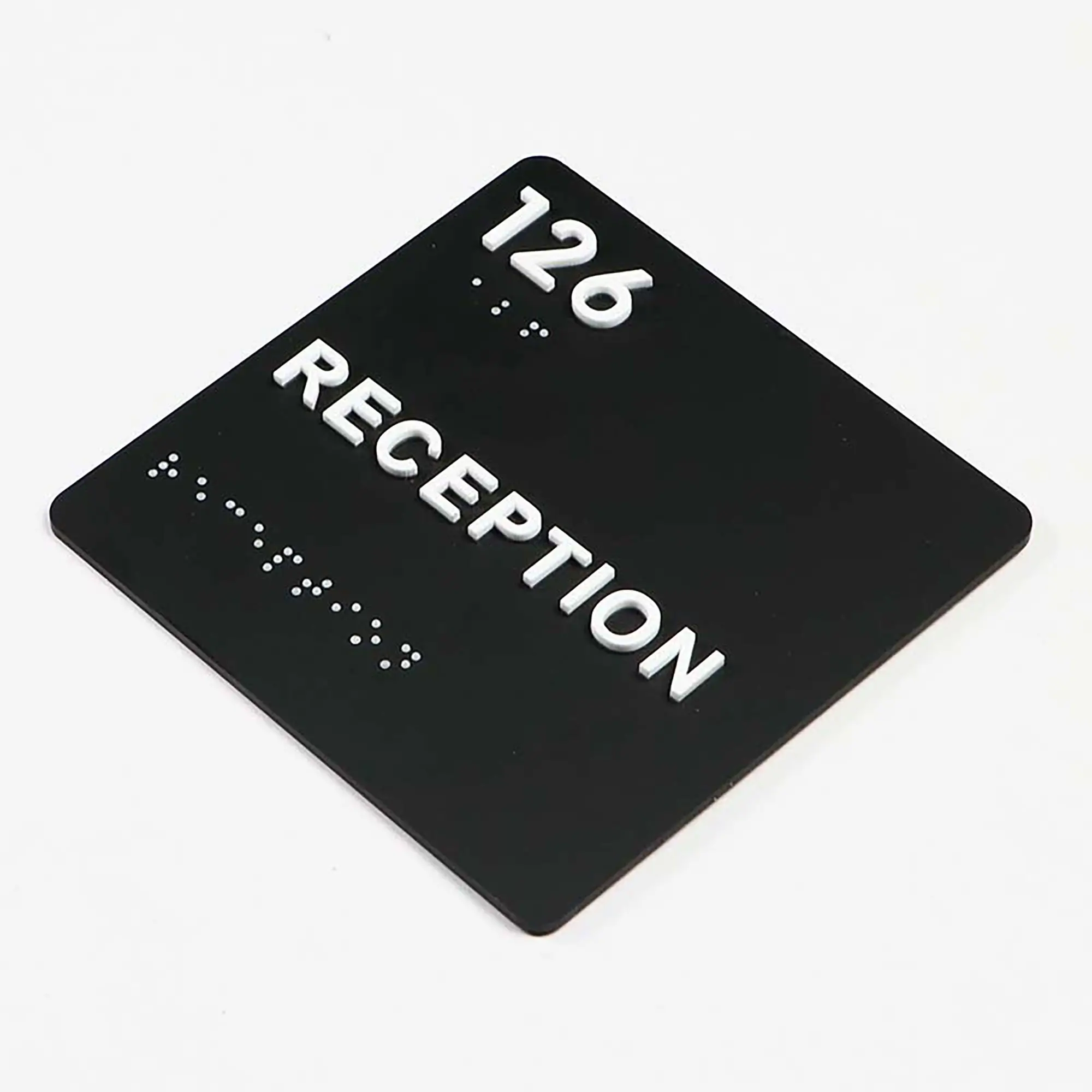 Custom Hotel Reception Sign Restroom House Numbers Braille Signage Interior Wall Braille Directional Sign