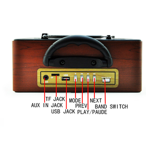 YG-<span class=keywords><strong>110BT</strong></span> YG110BT Yuegan Regalo de Navidad Radio FM Portátil Retro Reproductor de Música Inalámbrico de Madera Altavoz de Karaoke con Acabado de Madera - Product Image 2