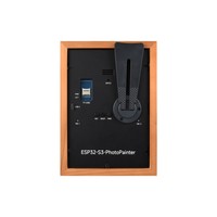 SKU-32408 Waveshare ESP32-S3 PhotoPainter Layar E-paper Penuh Warna 7.3 inci E6 dengan Bingkai Kayu Solid, Resolusi 800x480