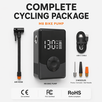 Pompe à vélo électrique professionnelle sans balais 1800 mAh portable 80 PSI avec arrêt automatique intelligent pour vélo de route et VTT