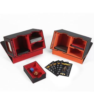 Boîte de rangement pour cartes de jeu en cuir PU fenêtré, écologique, imperméable et légère, pour jeux de société, TCG et jeux de table - Vente en gros transfrontalière - Product Image 3