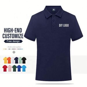 T-shirts en coton peigné personnalisés pour hommes, impression de logo, polos oversize pour hommes - Product Image 2