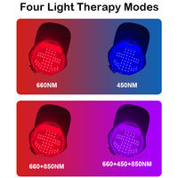 Casque de baseball sans fil rechargeable 450nm 660nm 850nm avec LED pour le soin du cuir chevelu et masseur de tête