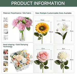 Flores Artificiales Coloridas con Tallos para Floristerías y Proyectos de Manualidades, Orquídea Phalaenopsis Artificial - Product Image 3