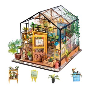 Robotime rolife educatiomal STEM đồ chơi 3D câu đố bằng gỗ dg104 DIY thu nhỏ Nhà búp bê với ánh sáng <span class=keywords><strong>LED</strong></span> - Product Image 1