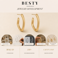 Pendientes de Aro Abiertos Cuadrados de Acero Inoxidable en Tono Dorado, Pendientes de Moda, Joyería para Mujer, Accesorios de Moda para Mujer