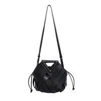 Damenmode Bunte Umhängetaschen mit Dreieck griff Damen gewebte Umhängetasche mit abnehmbarer Kordel zug tasche