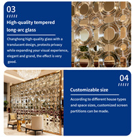Diviseur de pièce OEM verre doré et cloison en acier inoxydable 304 projet de conception de cloison de restaurant de salon