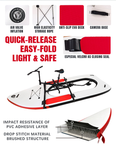 Vélo aquatique <span class=keywords><strong>gonflable</strong></span> intégré préféré, portable, léger, compact, avec cadre intégré, pagaie et vélo aquatique <span class=keywords><strong>2</strong></span>-en-1 - Product Image 5