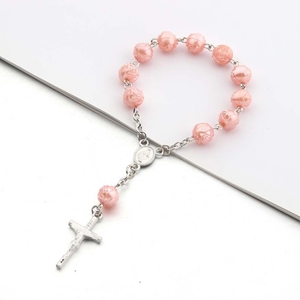 Bebé Cristal Perla Bautismo Comunión Regalo Católico Cruz <span class=keywords><strong>Dedo</strong></span> Cadena Mini <span class=keywords><strong>Rosario</strong></span> - Product Image 4