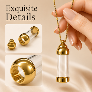 Collana con Ciondolo Diffusore di Oli Essenziali Ricaricabile, Gioiello per Aromaterapia con Pietra Curativa per Alleviare lo Stress - Product Image 1