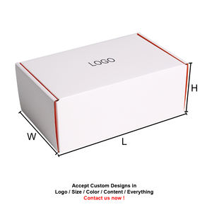 Cajas de Cartón Corrugado Biodegradables y Ecológicas Resistentes de Color Blanco Dorado <span class=keywords><strong>para</strong></span> Embalaje de Ropa con Forro de Esponja y Relieve - Product Image 5