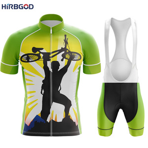 HIRBGOD uomo estate bicicletta tema ciclismo Set all'ingrosso di equitazione Club ciclismo tuta ciclismo all'aperto vestiti - Product Image 4
