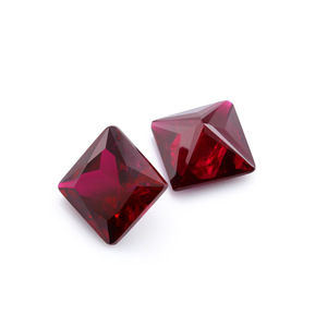 CADERMAY Cultivated Ruby Loose Stone 5x5mm Princess Cut Jewelry Findings - Product Image 3