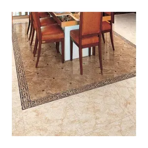 Precio barato pulido hogar blanco baño piso azulejo mármol