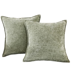 Coussin carré moderne personnalisable 60x60cm en lin crème uni tissé jacquard avec bord plié et fermeture éclair, couleur unie pour la maison - Product Image 1