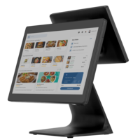 A9 15,6-Zoll All-in-One POS-System Touchscreen-Kassensystem Win10 J6412 CPU 2 Jahre Garantie Versteckte Kabel Aluminiumständer Optional