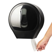 Distributeur de papier toilette mural grande capacité pour toilettes publiques et cuisines, design moderne et écologique, usage commercial