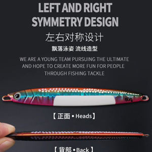 Alta calidad 60g 80g ojos 3D efecto UV pegatinas fundición luminosa Plantilla de Metal caída lenta echada sacudiendo mar <span class=keywords><strong>pesca</strong></span> señuelo cebo duro - Product Image 5