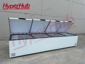 Congélateur coffre polyvalent commercial à 4 portes à ouverture par le haut Ventilateur de refroidissement direct à température unique Réfrigérateur fiable - Product Image 4