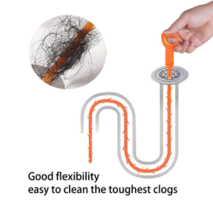 Hệ thống ống nước rắn cống làm tắc nghẽn Remover-PP chất liệu dài nhà vệ sinh con rắn với gai cạnh cho nhà bếp & phòng tắm sử dụng dễ dàng hoạt động - Product Image 6