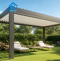 Pergola extérieure en aluminium personnalisable de haute qualité Sweet Home, facile à assembler, résistante aux intempéries, avec toit à lamelles pour villa