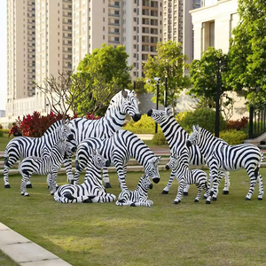 Estatuilla de fibra de vidrio jardín Parque decoración al aire libre estatuas de animales de resina de gran tamaño caballo de tigre de fibra de vidrio para la venta - Product Image 2