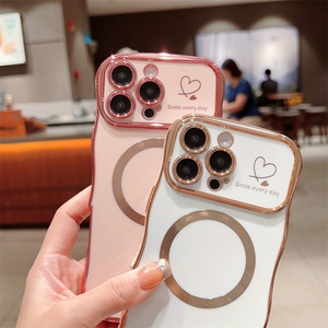 Custodia magnetica in TPU in Silicone per <span class=keywords><strong>iPhone</strong></span> 16 15 14 13 12 11 Pro Max Plus Cover di ricarica Wireless - Product Image 2