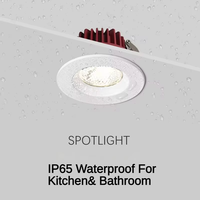 Focos Led IP65 Downlight impermeable Empotrado Baño Cocina Toile Spot Light Anti Fog COB Foco Lámpara de techo 110V 220V