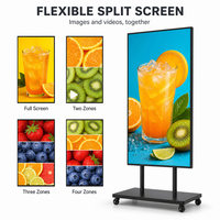 Écran LCD commercial haute luminosité 3000 Nits pour vitrine, affichage numérique suspendu 55, 65, 75, 86 pouces pour publicité en devanture de magasin