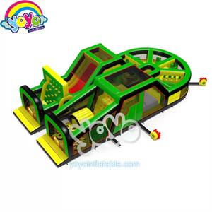Increíble Juego Inflable Multifuncional de Obstáculos Interactivo, Pista de Obstáculos Inflable para Exteriores con Gran Tobogán para Diversión - Product Image 4